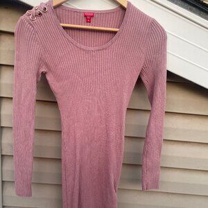 Women's Size Medium Guess Ribbed Pink Sweater Dress